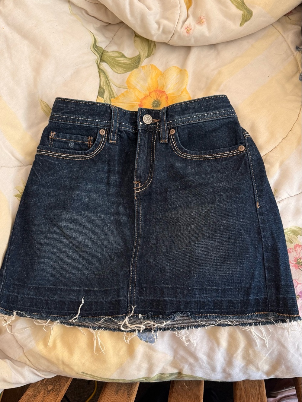 Dark Blue Denim Mini Skirt from Old Navy
